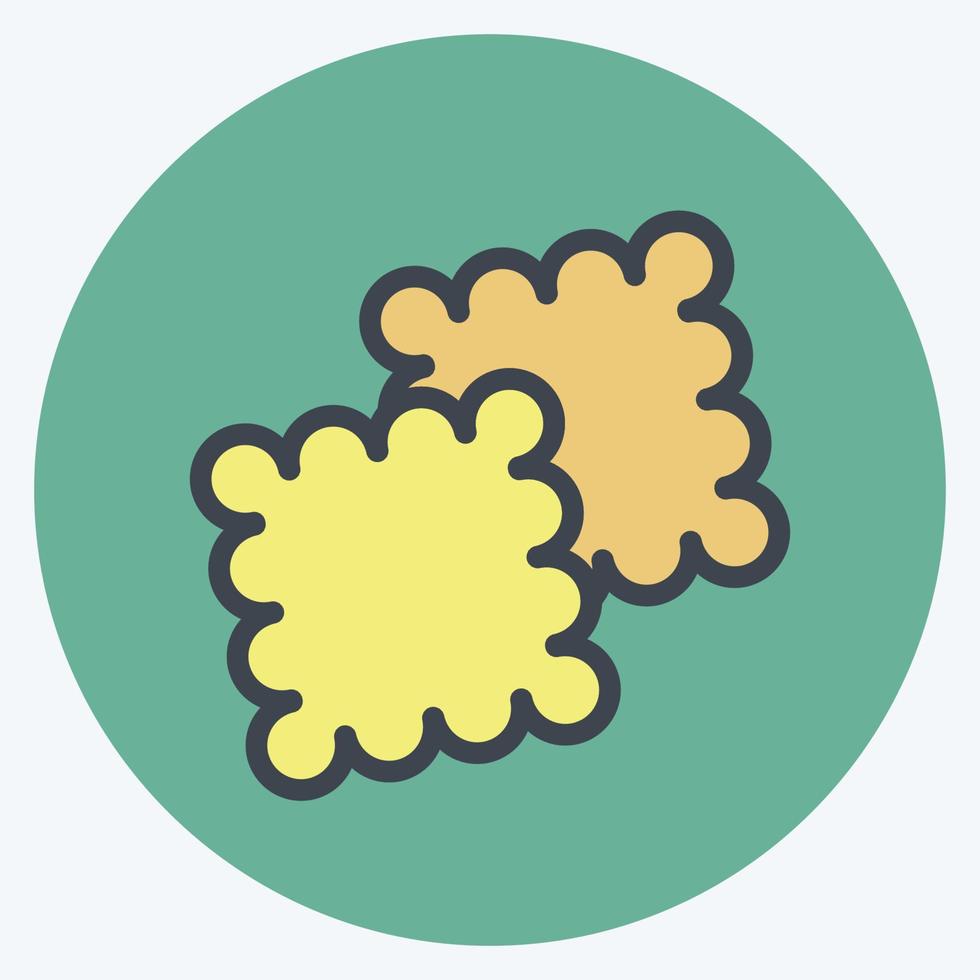 Icon Cookies. suitable for Bakery symbol. color mate style. simple design editable. design template vector. simple illustration vector