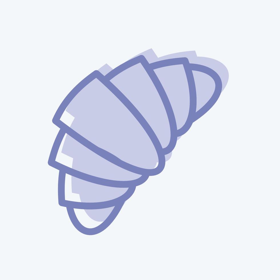 Icon Croissant. suitable for Bakery symbol. two tone style. simple design editable. design template vector. simple illustration vector