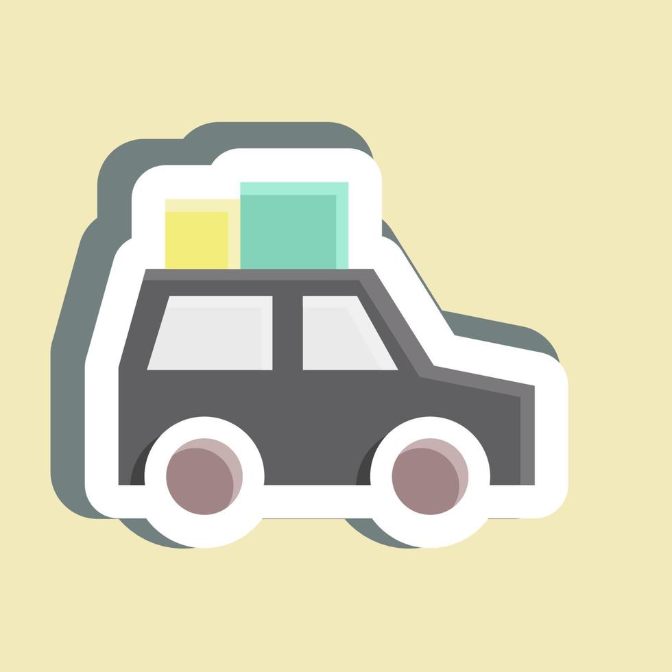 Sticker Suv. suitable for education. simple design editable. design template vector. simple illustration vector