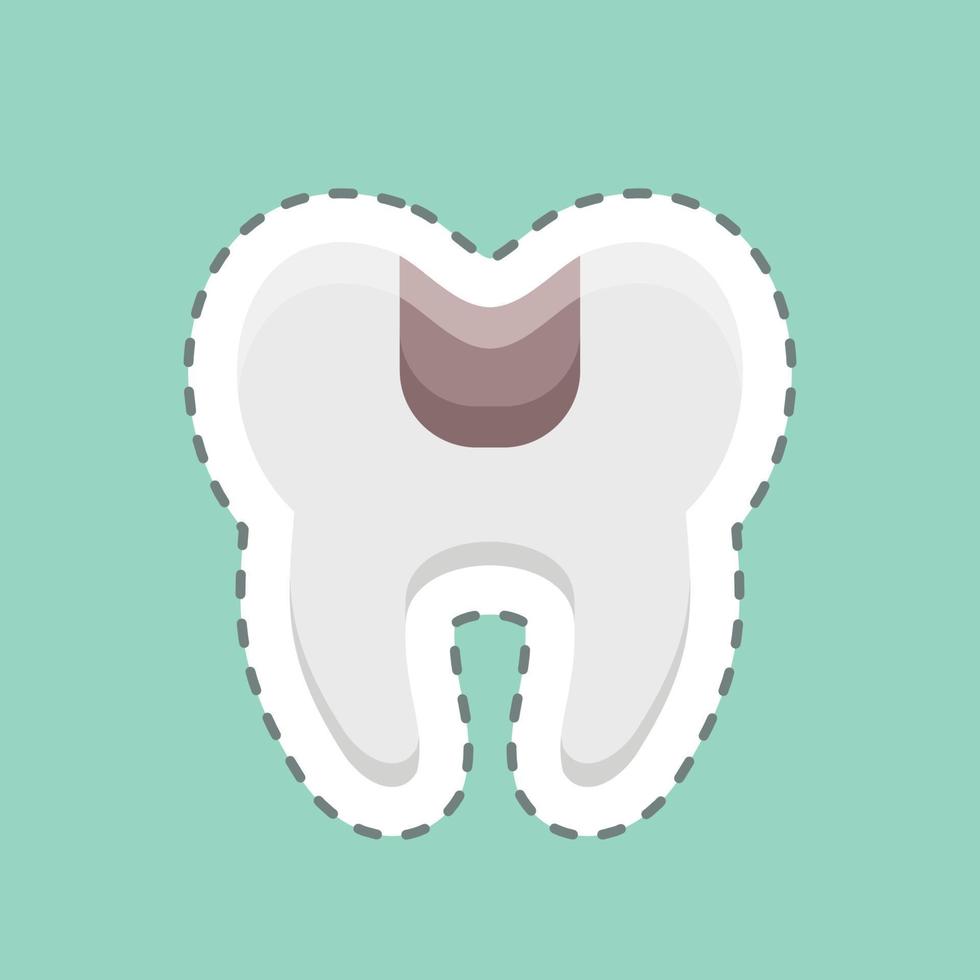 Sticker line cut Fillings. suitable for medicine symbol. simple design editable. design template vector. simple illustration vector