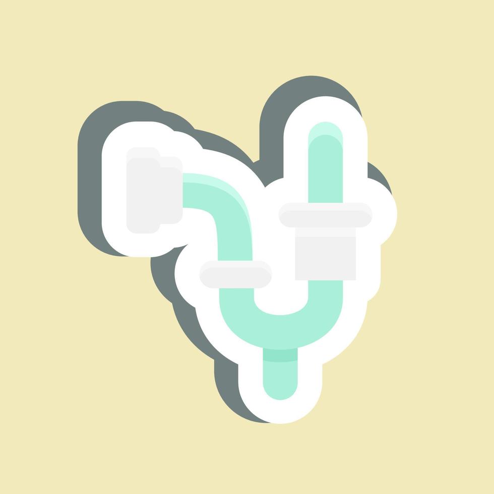 Sticker Plumbing. suitable for building symbol. simple design editable. design template vector. simple illustration vector