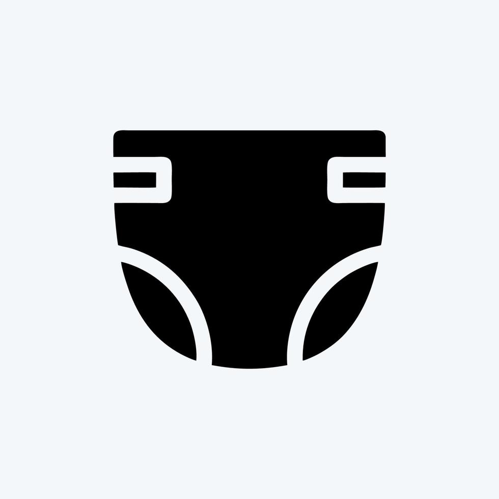 Icon Diaper. suitable for Kids symbol. glyph style. simple design editable. design template vector. simple illustration vector