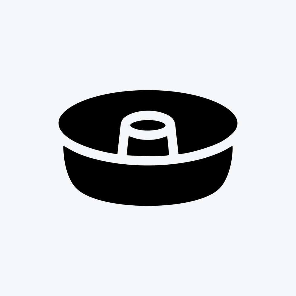 Icon Cake Mold. suitable for Bakery symbol. glyph style. simple design editable. design template vector. simple illustration vector