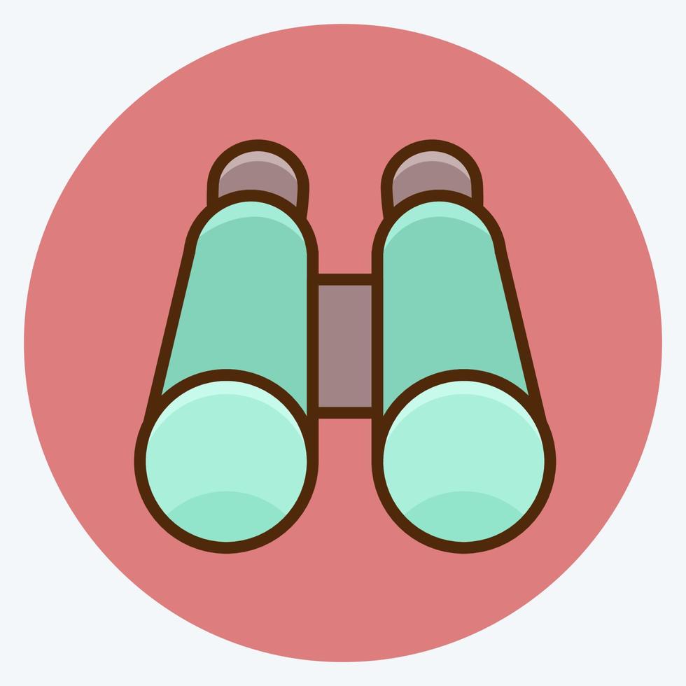 Icon Binoculars. suitable for education symbol. flat style. simple design editable. design template vector. simple illustration vector