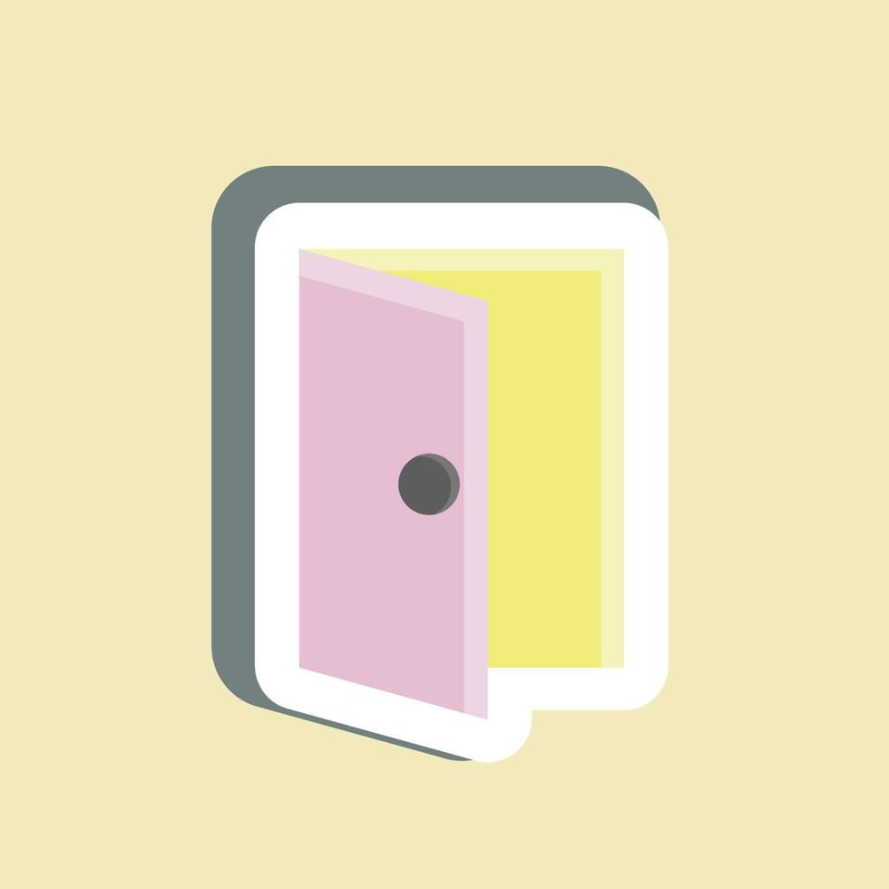 Sticker Door. suitable for building symbol. simple design editable. design template vector. simple illustration vector