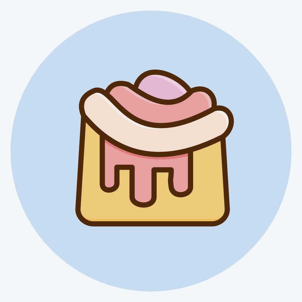 Icon Cinnamon Roll. suitable for Bakery symbol. flat style. simple design editable. design template vector. simple illustration vector
