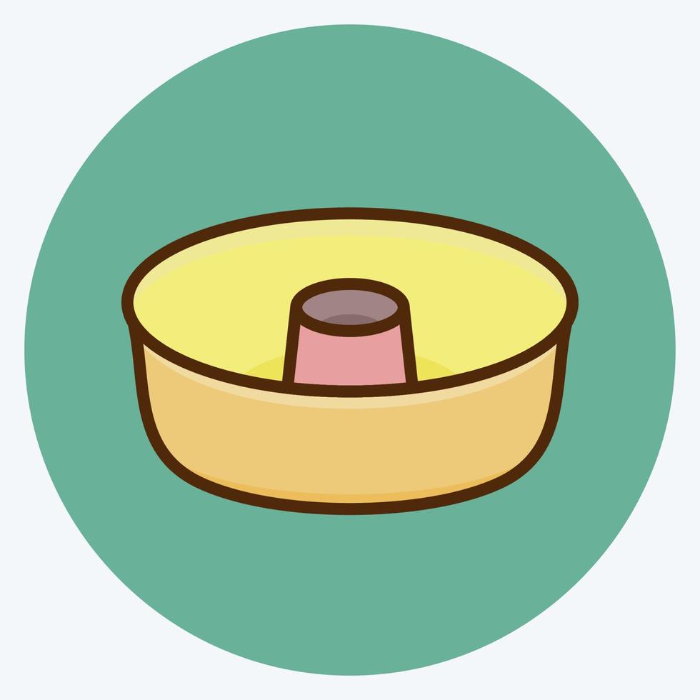 molde de pastel de icono. adecuado para el símbolo de panadería. estilo plano diseño simple editable. vector de plantilla de diseño. ilustración sencilla