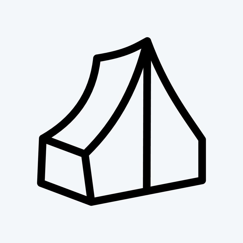 campamento de iconos. adecuado para el símbolo de la educación. estilo de línea diseño simple editable. vector de plantilla de diseño. ilustración sencilla