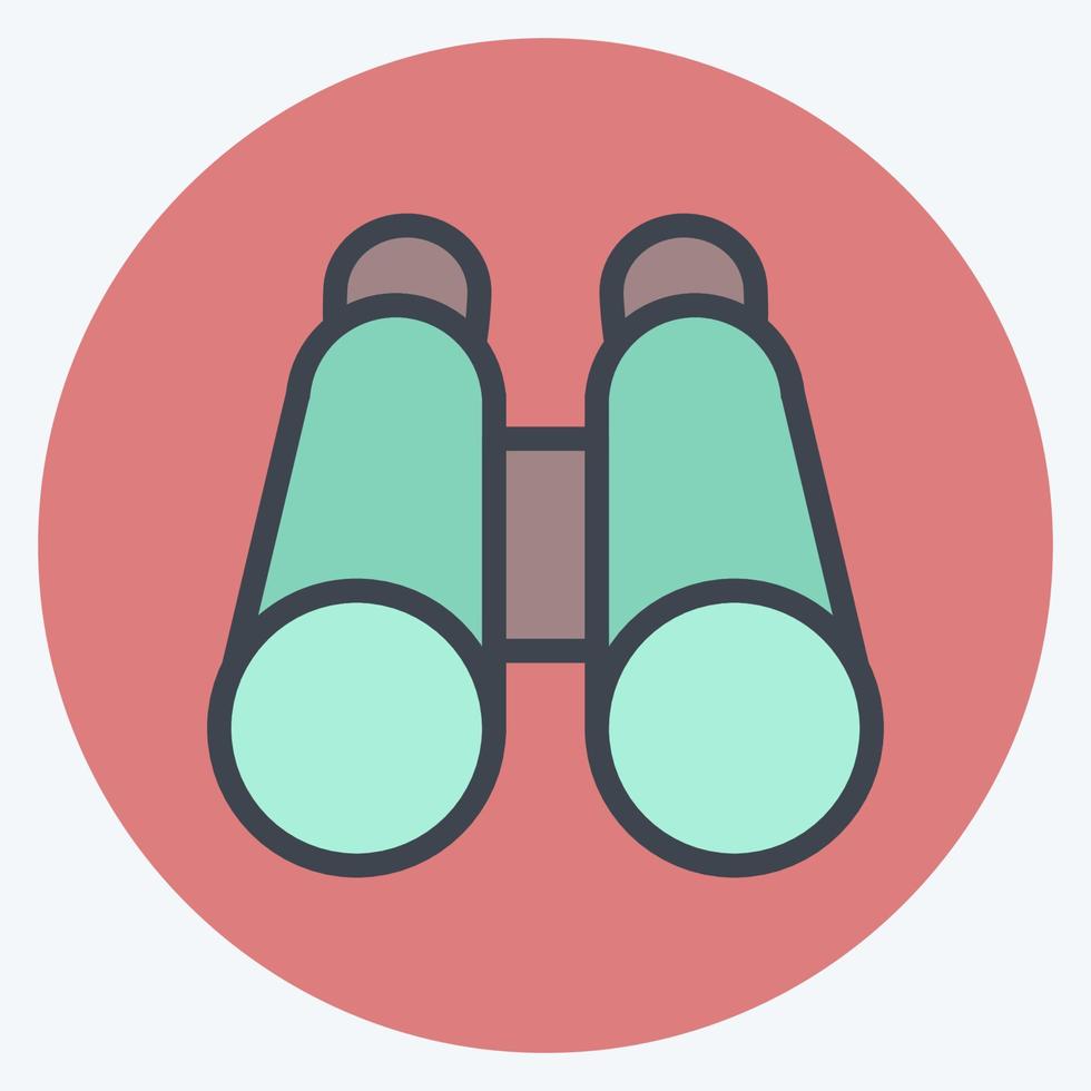 Icon Binoculars. suitable for education symbol. color mate style. simple design editable. design template vector. simple illustration vector