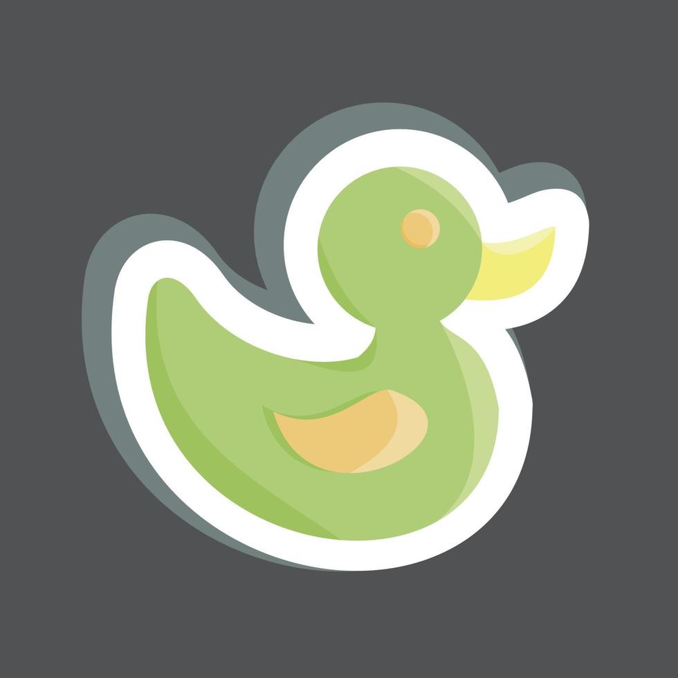 Sticker Duck Toy. suitable for Kids symbol. simple design editable. design template vector. simple illustration vector