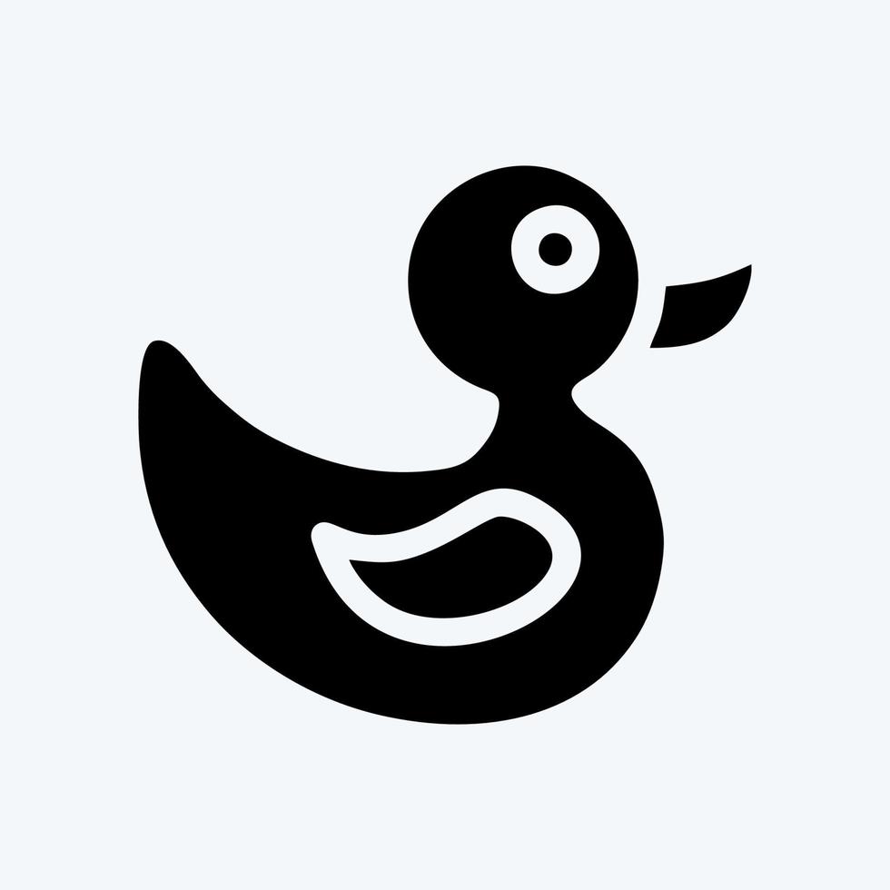 Icon Duck Toy. suitable for Kids symbol. glyph style. simple design editable. design template vector. simple illustration vector