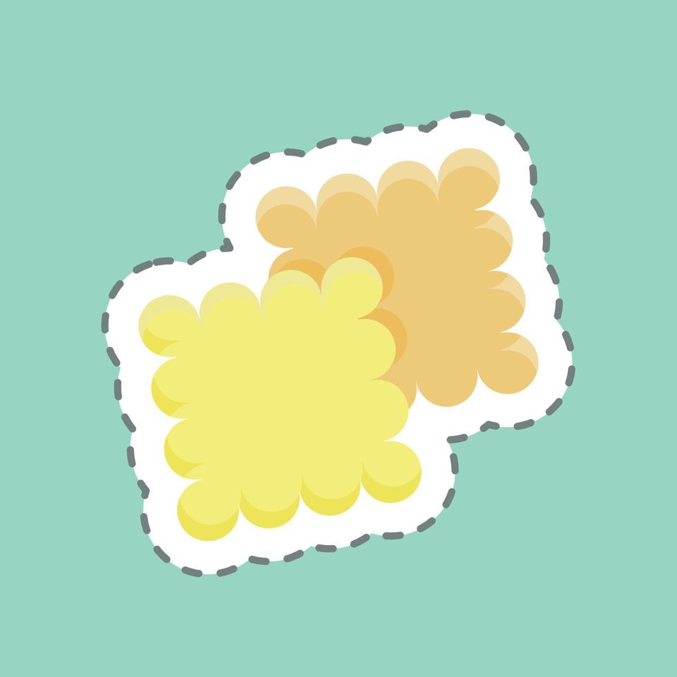 Sticker line cut Cookies. suitable for Bakery symbol. simple design editable. design template vector. simple illustration vector