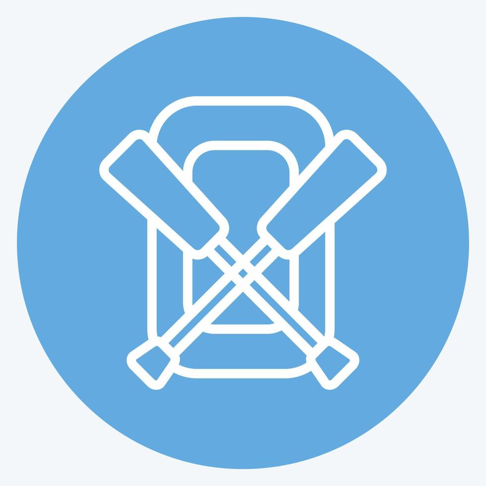 Icon Rubber Boat. suitable for education symbol. blue eyes style. simple design editable. design template vector. simple illustration vector