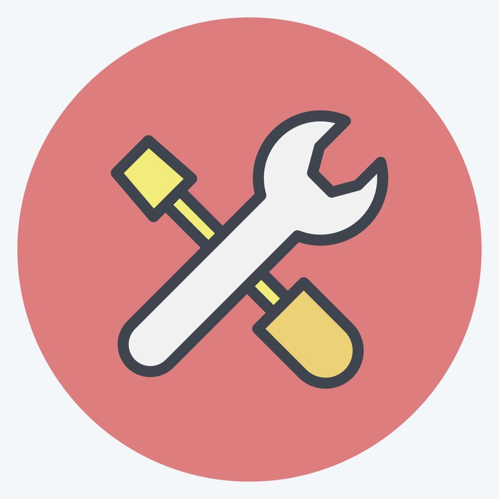 Icon Tools. suitable for building symbol. color mate style. simple design editable. design template vector. simple illustration vector