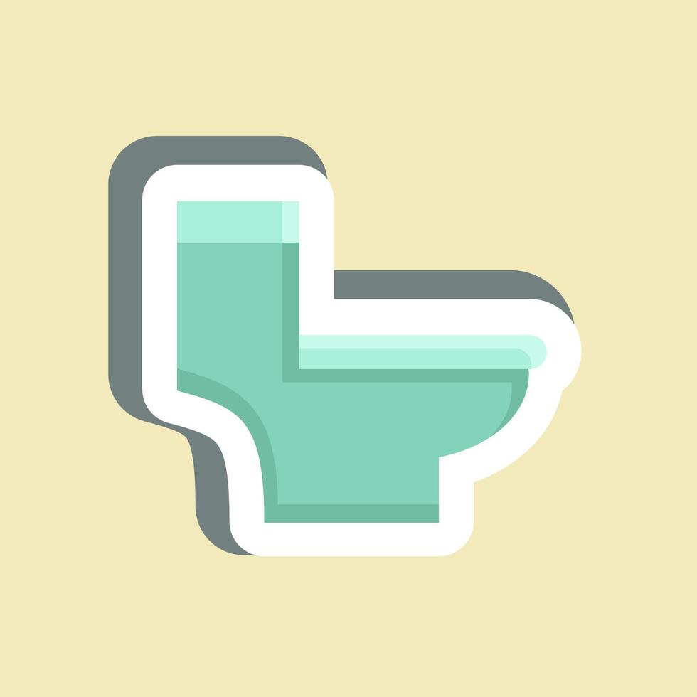 Sticker Toilet. suitable for building symbol. simple design editable. design template vector. simple illustration vector