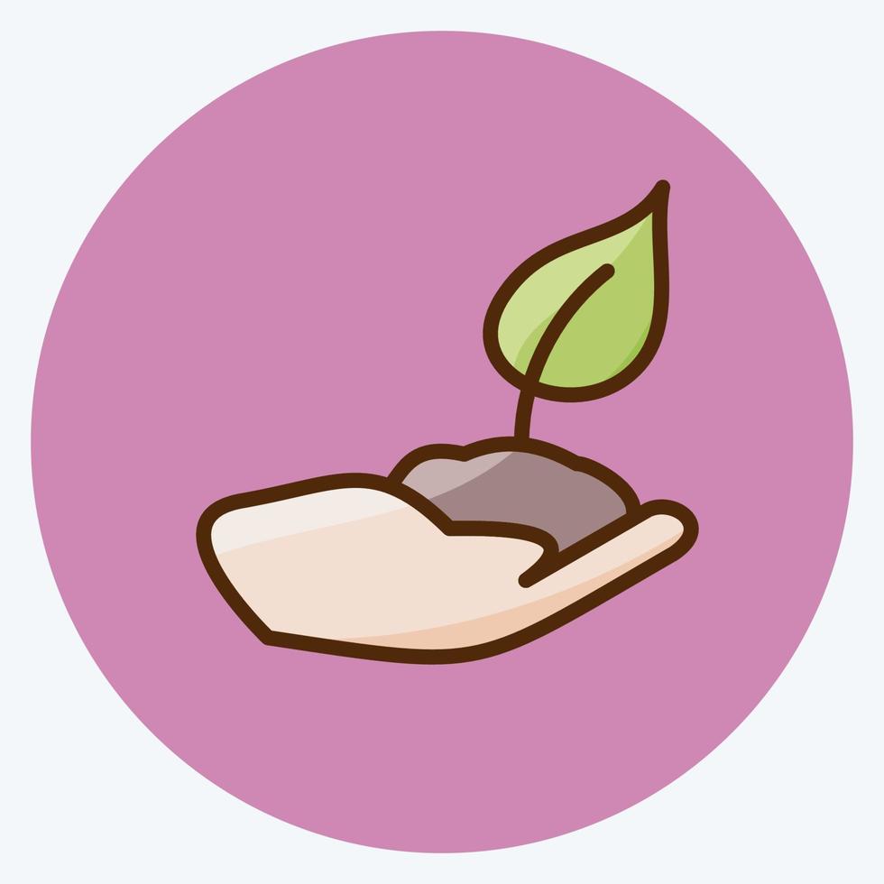 Icon Ecology. suitable for education symbol. flat style. simple design editable. design template vector. simple illustration vector