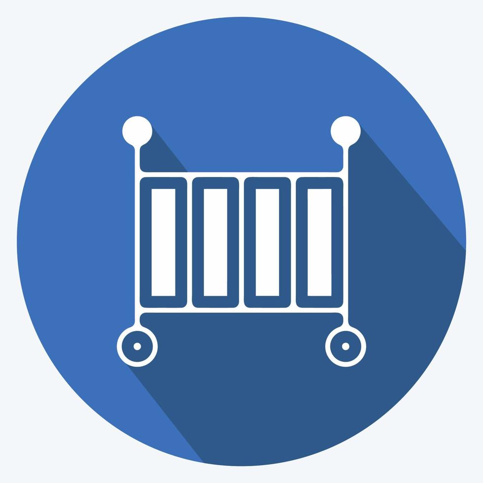 Icon Crib. suitable for Kids symbol. long shadow style. simple design editable. design template vector. simple illustration vector
