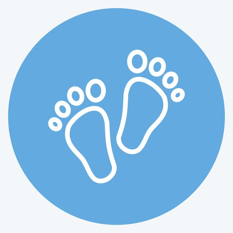 Icon Feet. suitable for Kids symbol. blue eyes style. simple design editable. design template vector. simple illustration vector