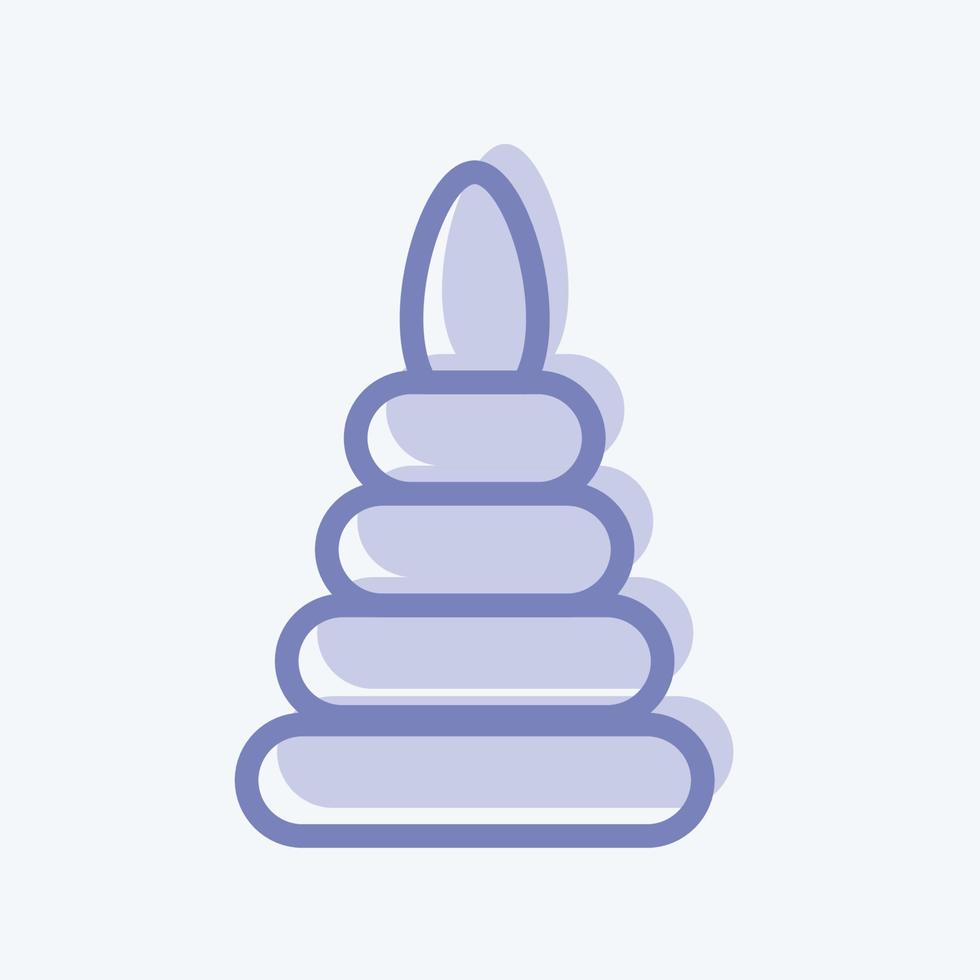 Icon Toy Pyramid. suitable for Kids symbol. two tone style. simple design editable. design template vector. simple illustration vector