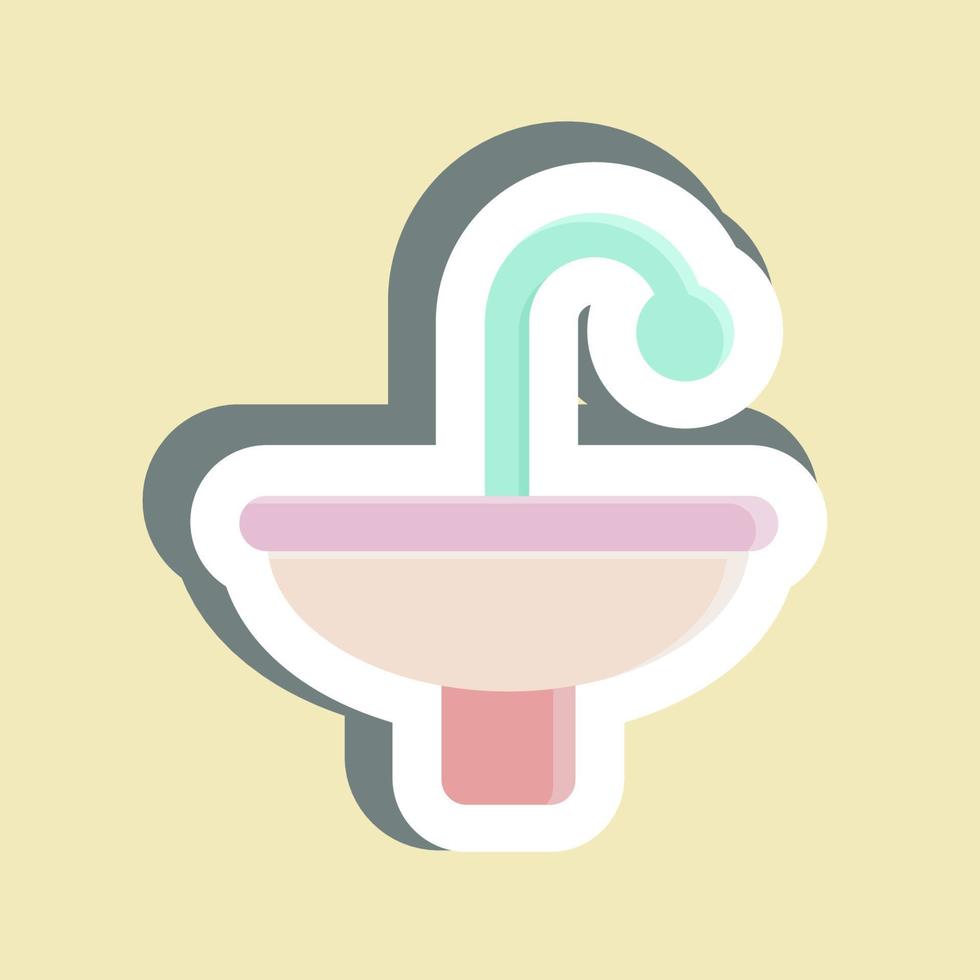 Sticker Sinks. suitable for building symbol. simple design editable. design template vector. simple illustration vector