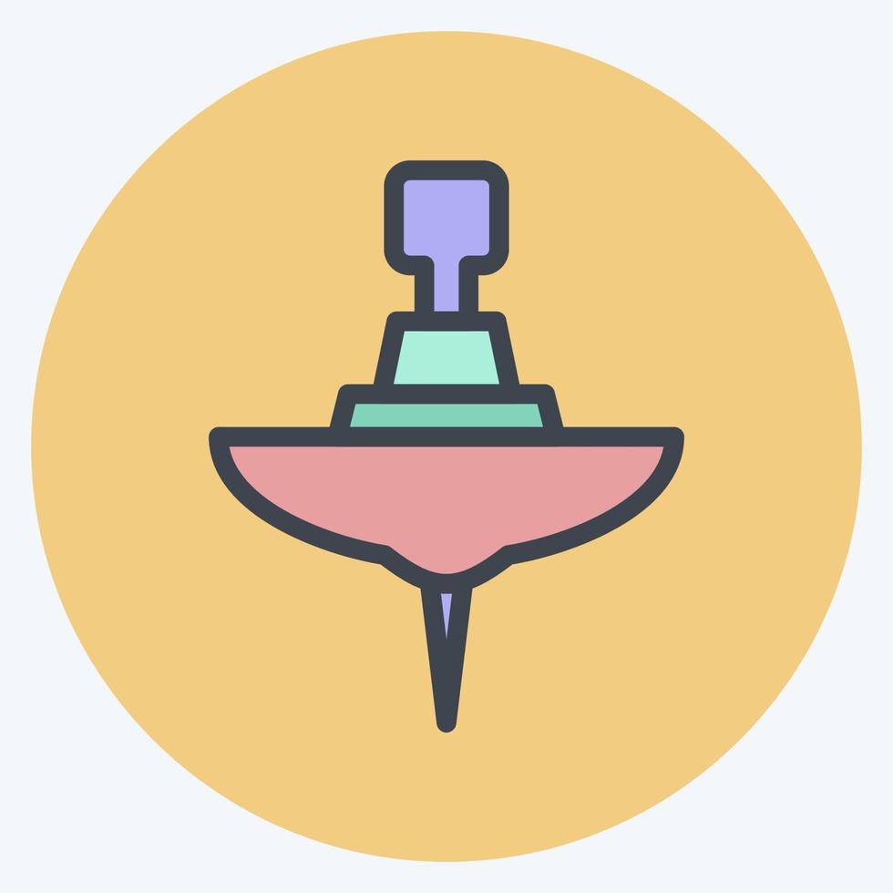 Icon Humming Top. suitable for Kids symbol. color mate style. simple design editable. design template vector. simple illustration vector