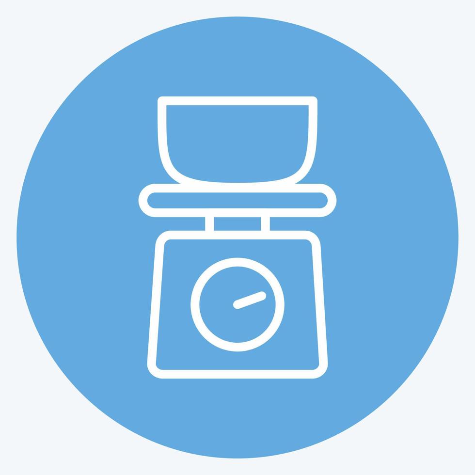 Icon Kitchen Scales. suitable for Bakery symbol. blue eyes style. simple design editable. design template vector. simple illustration vector