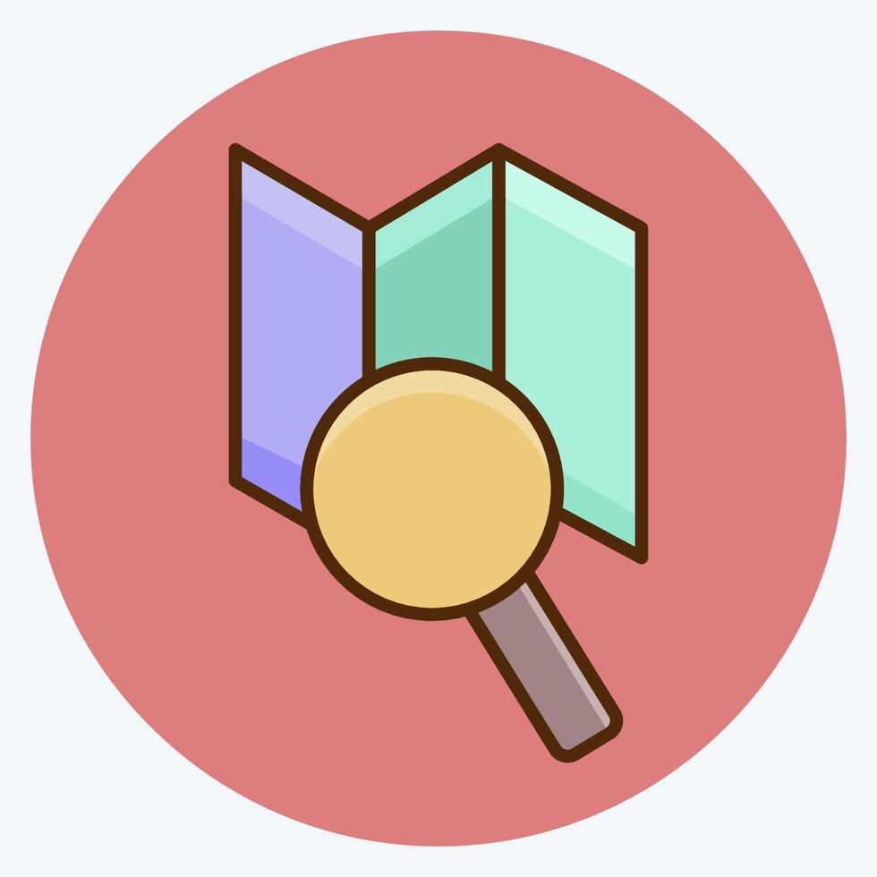 Icon Map. suitable for education symbol. flat style. simple design editable. design template vector. simple illustration vector