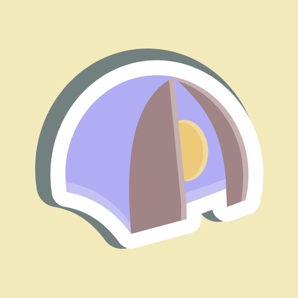 Sticker Tent. suitable for education. simple design editable. design template vector. simple illustration vector