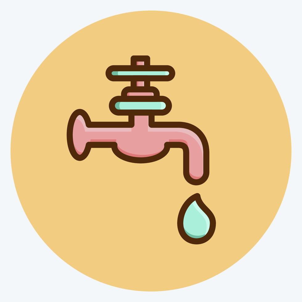 Icon Water Supply. suitable for building symbol. flat style. simple design editable. design template vector. simple illustration vector