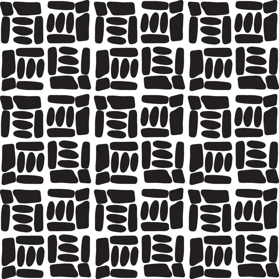 Seamless abstract geometric hand drawn pattern. vector