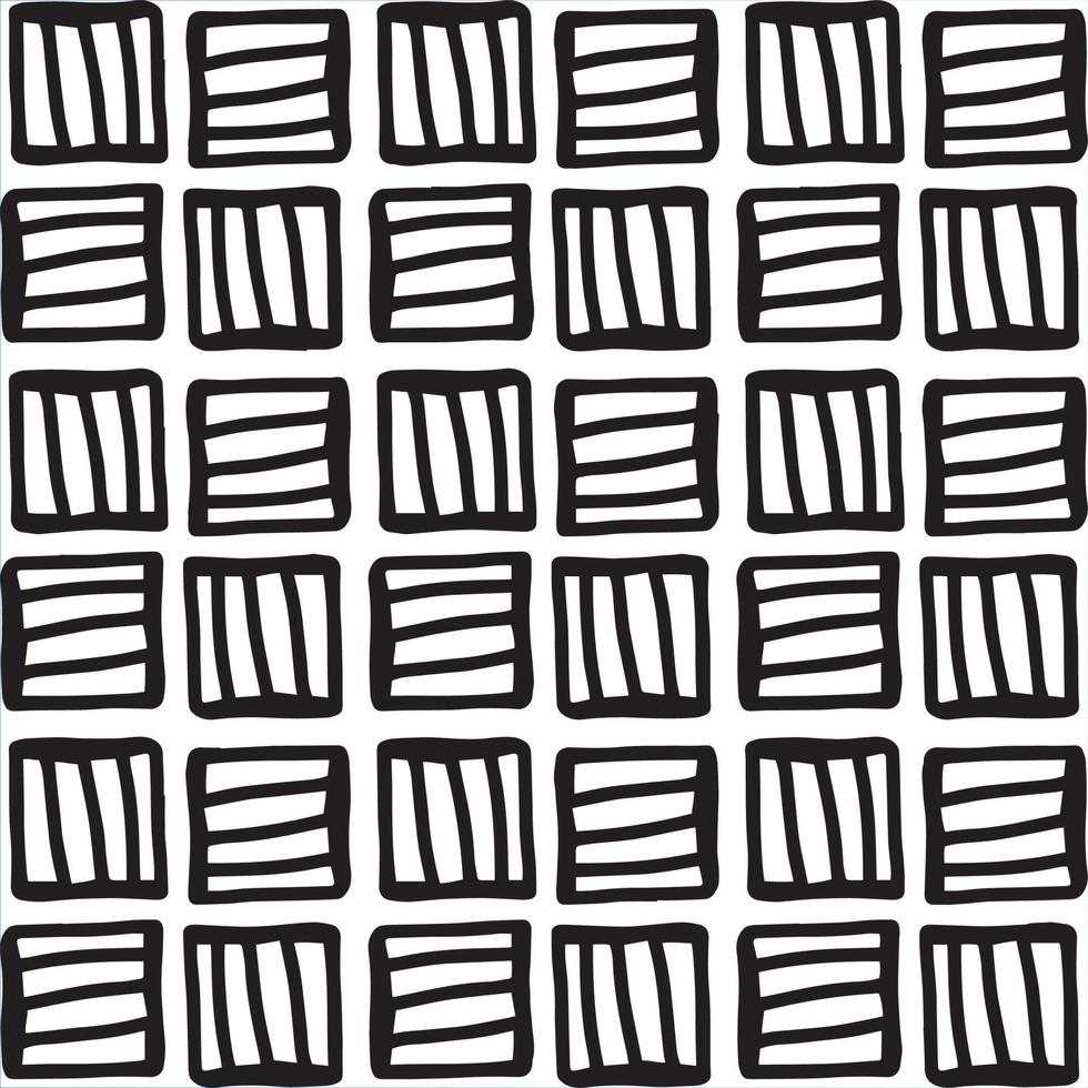 Seamless abstract geometric hand drawn pattern. vector