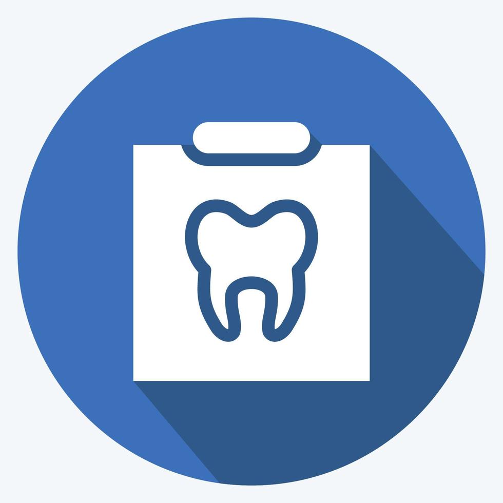 Icon X-Ray. suitable for medicine symbol. long shadow style. simple design editable. design template vector. simple illustration vector