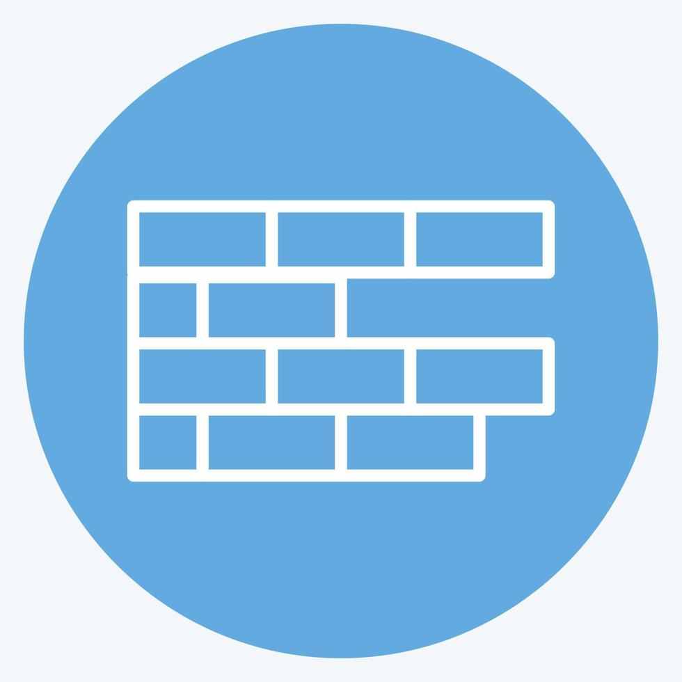 Icon Brickwork. suitable for building symbol. blue eyes style. simple design editable. design template vector. simple illustration vector