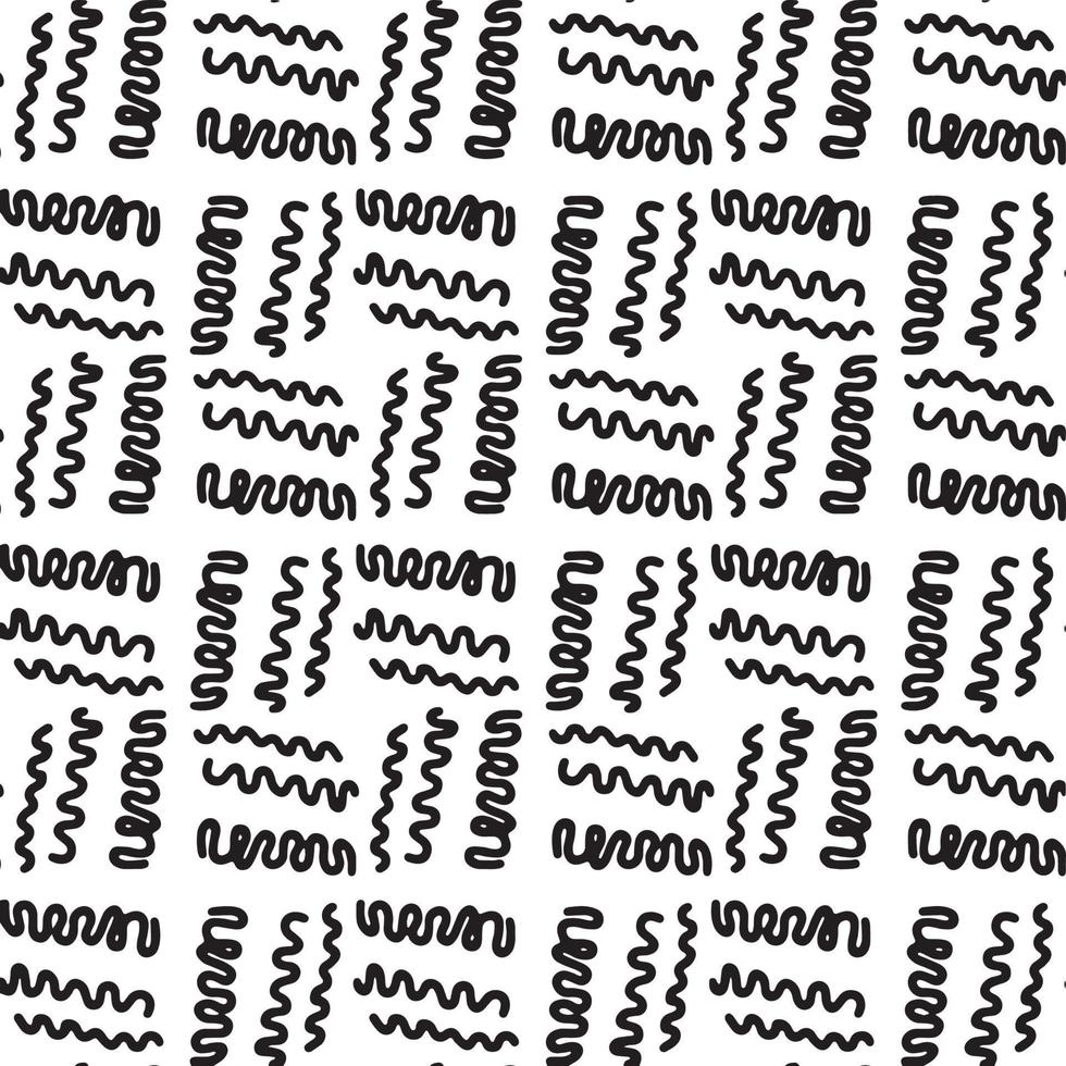 Seamless abstract geometric hand drawn pattern. vector