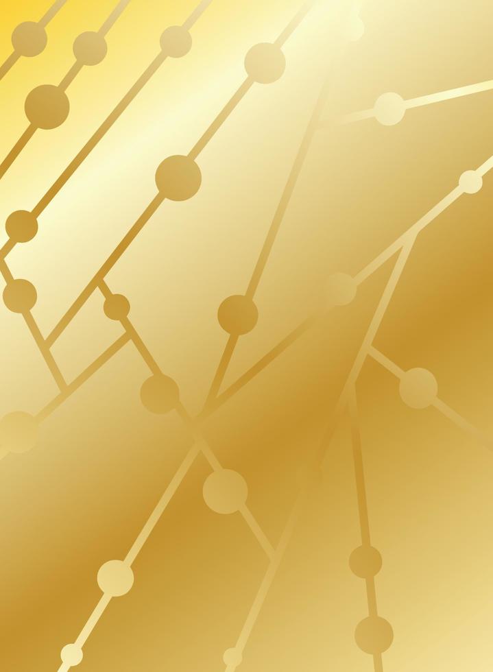 Gold background with a pattern of lines and circles vector