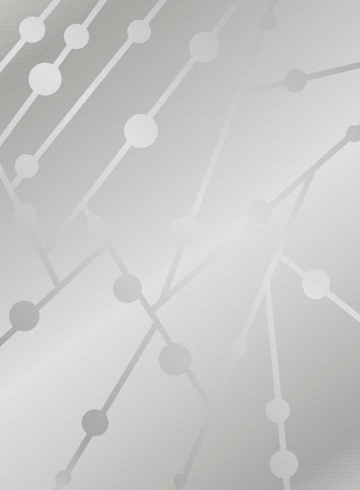Silver background with circles and lines vector