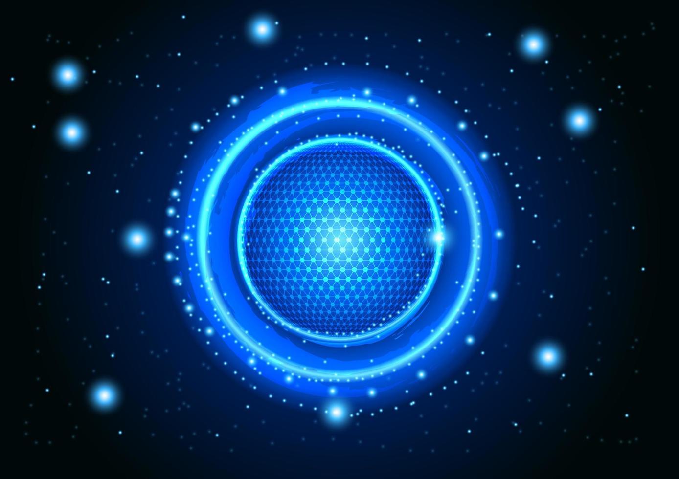 graphics design Hitech style technology cycle circle glow vector illustration