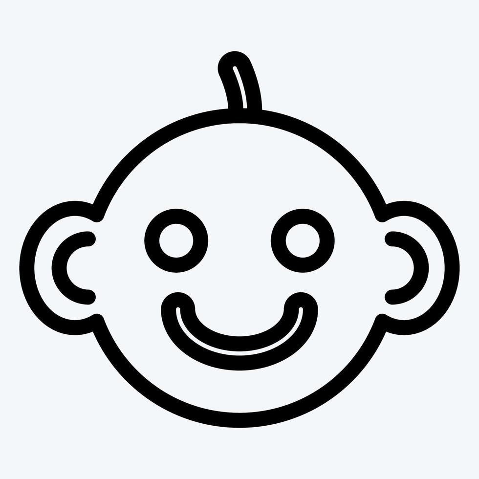 Icon Baby Boy. suitable for Kids symbol. line style. simple design editable. design template vector. simple illustration vector