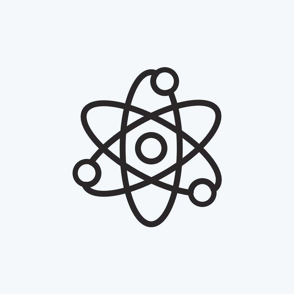 Icon Atomic Energy. suitable for education symbol. line style. simple design editable. design template vector. simple illustration vector