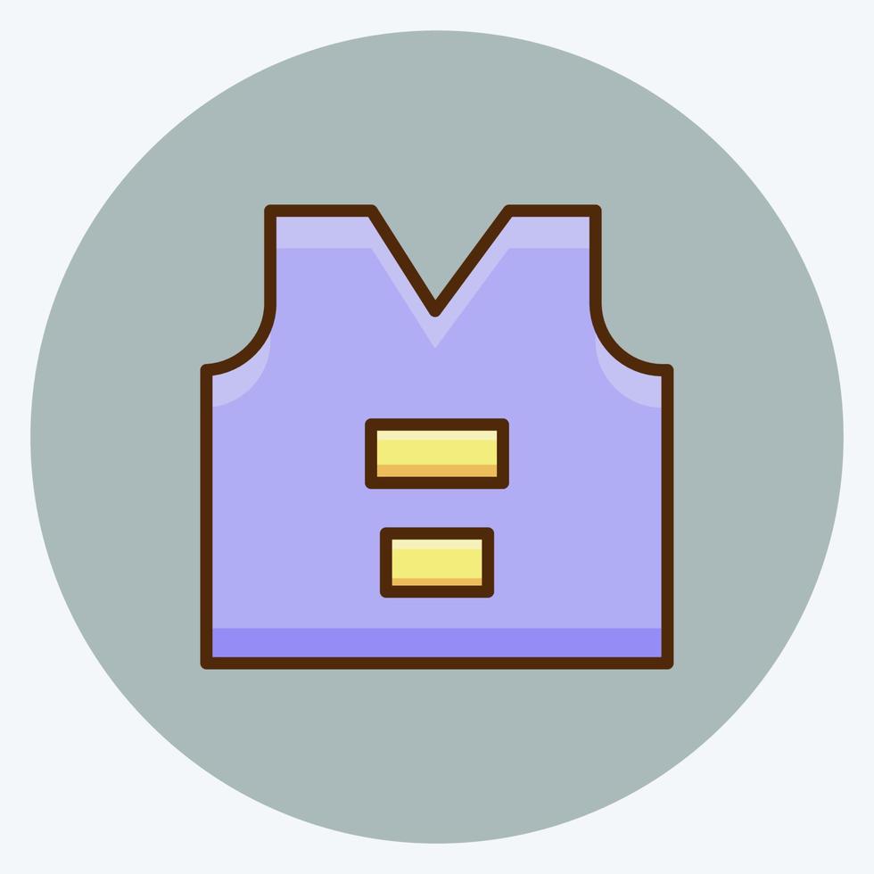 Icon Life Vest. suitable for education symbol. flat style. simple design editable. design template vector. simple illustration vector