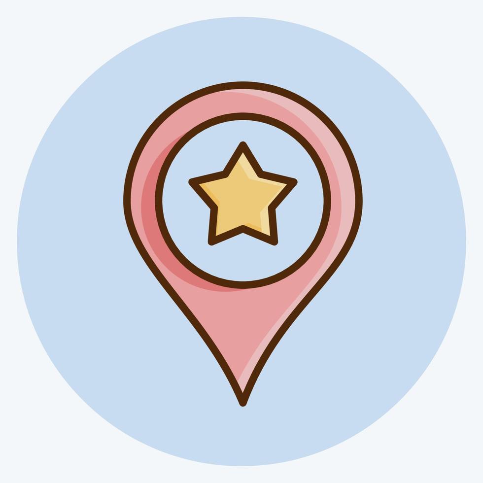 Icon Location. suitable for education symbol. flat style. simple design editable. design template vector. simple illustration vector