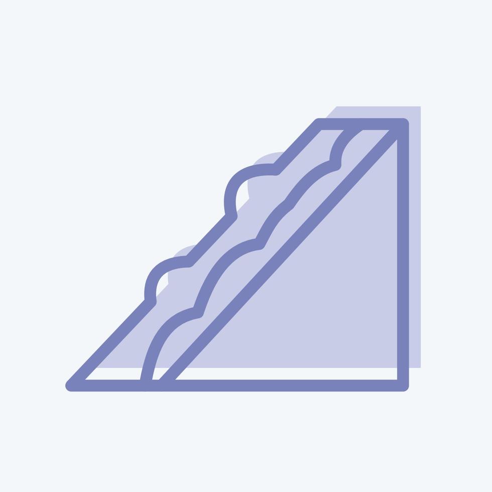 sándwich de icono. adecuado para el símbolo de panadería. estilo de dos tonos. diseño simple editable. vector de plantilla de diseño. ilustración sencilla