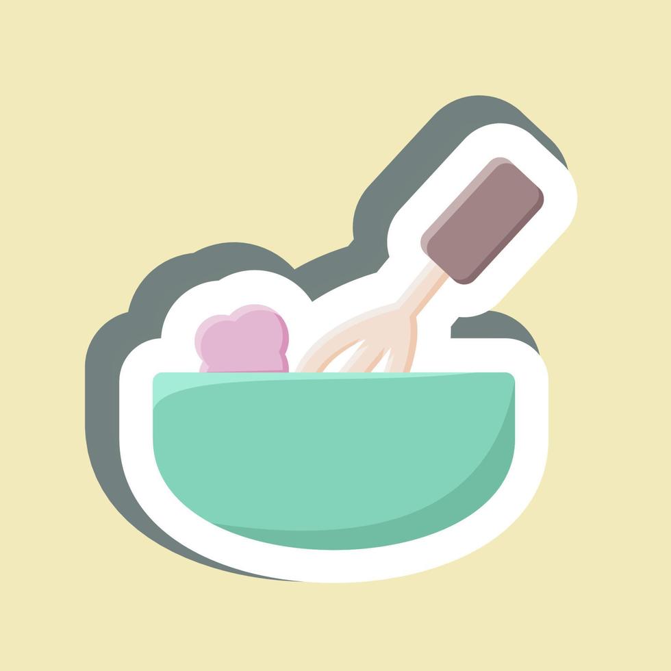 Sticker Dough Shaker. suitable for Bakery symbol. simple design editable. design template vector. simple illustration vector