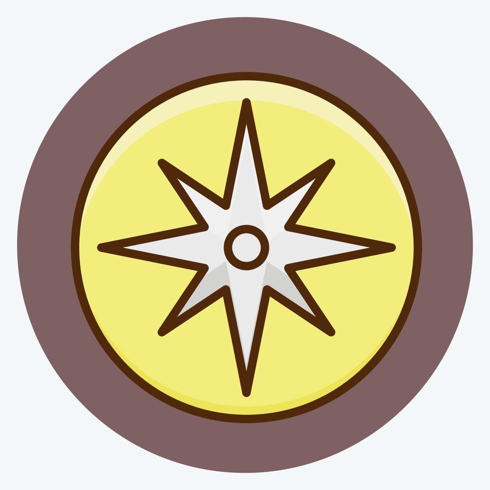 Icon Wind Rose. suitable for education symbol. flat style. simple design editable. design template vector. simple illustration vector