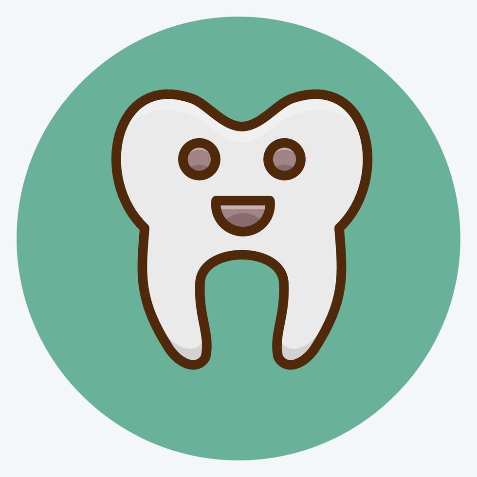 Icon Cleaned Tooth. suitable for medicine symbol. flat style. simple design editable. design template vector. simple illustration vector