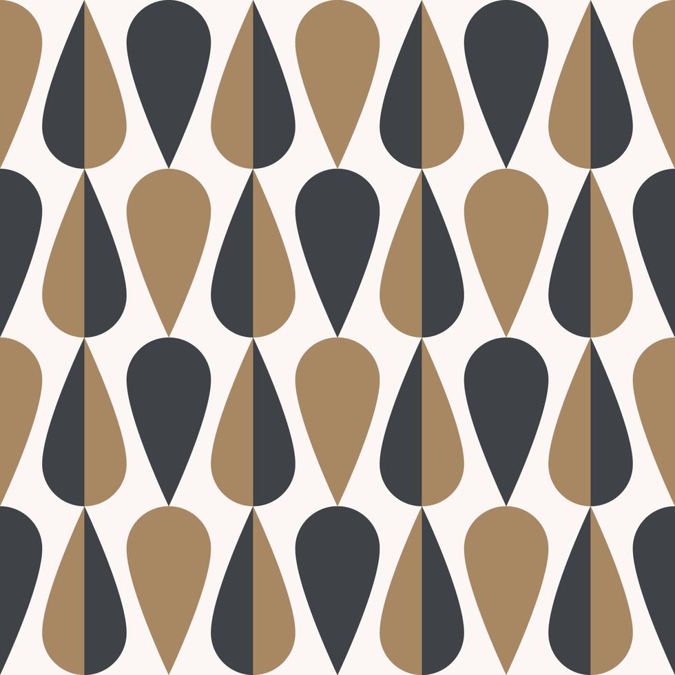 Random drops pattern luxury black-gold color seamless background. Modernist mid-century design. Use for fabric, textile, interior decoration elements, upholstery, wrapping. vector