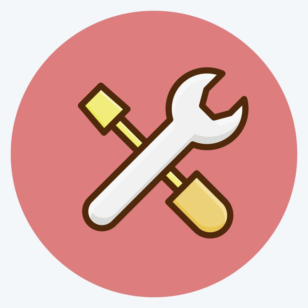 Icon Tools. suitable for building symbol. flat style. simple design