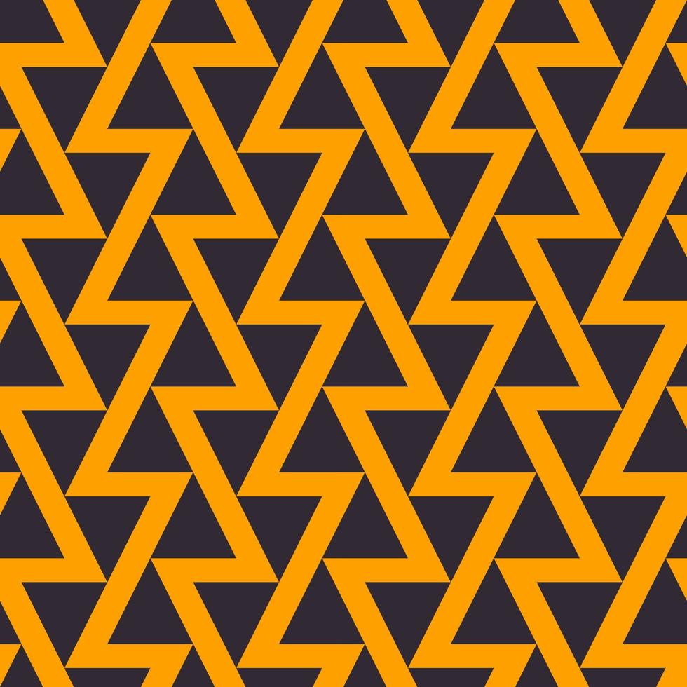 moderno color negro-amarillo abstracto triángulo zig zag línea patrón diseño sin costuras fondo. uso para telas, textiles, elementos de decoración de interiores, tapicería, envoltura. vector