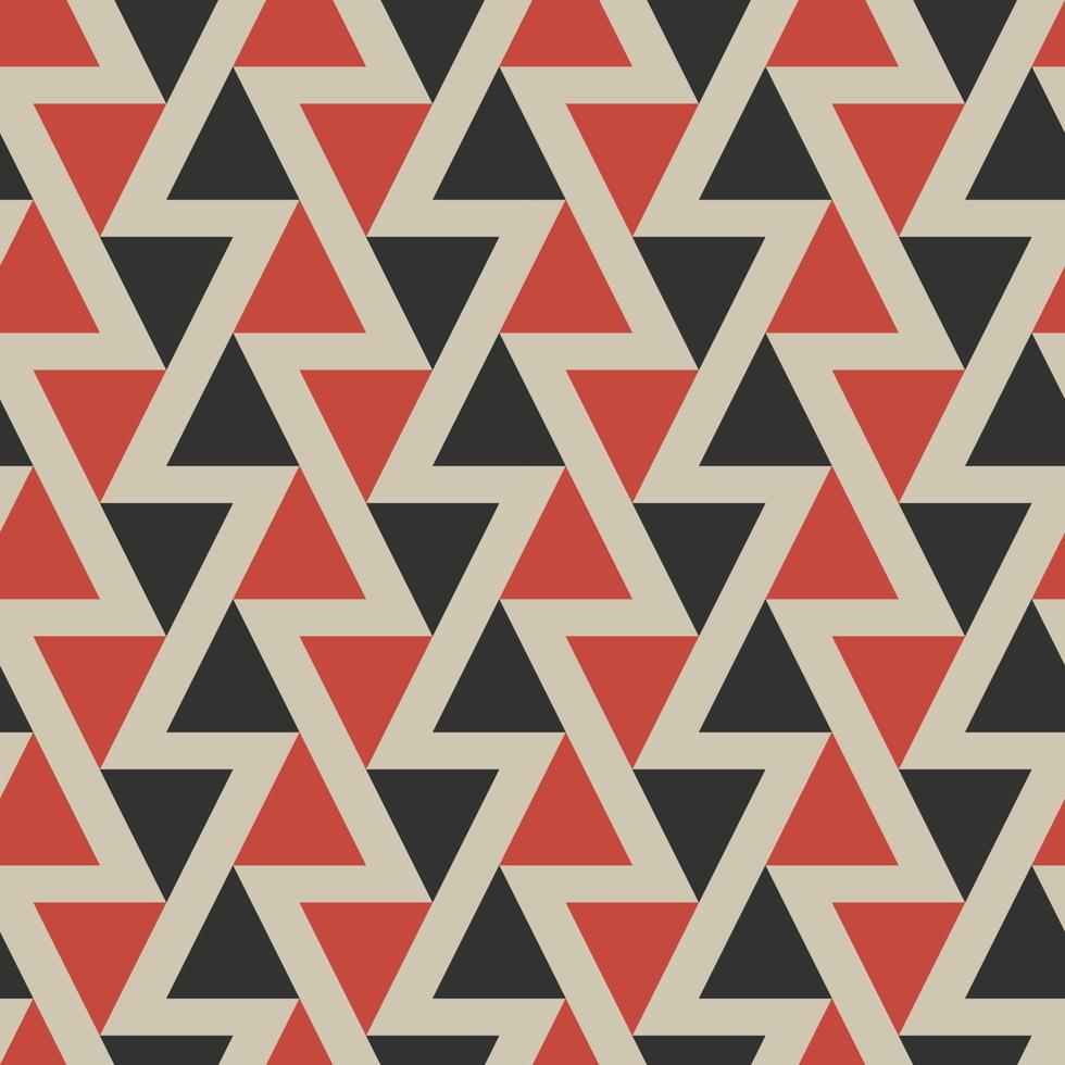 Abstract triangle pattern and zig zag line seamless background, modern Scandinavian color style. Use for fabric, textile, interior decoration elements, upholstery, wrapping. vector