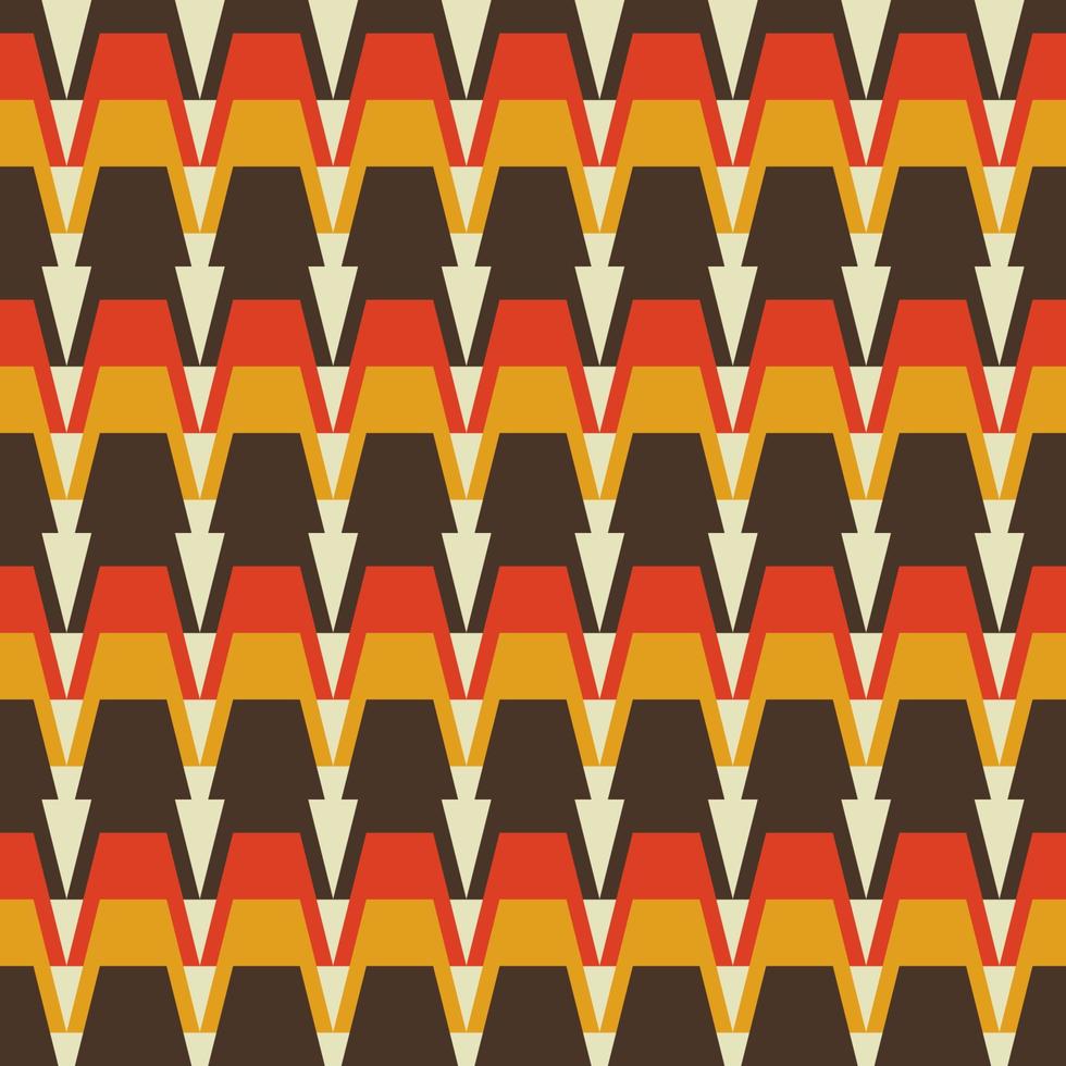 Abstract geometric arrow shape vintage color seamless pattern background. Use for fabric, textile, interior decoration elements, upholstery, wrapping. vector